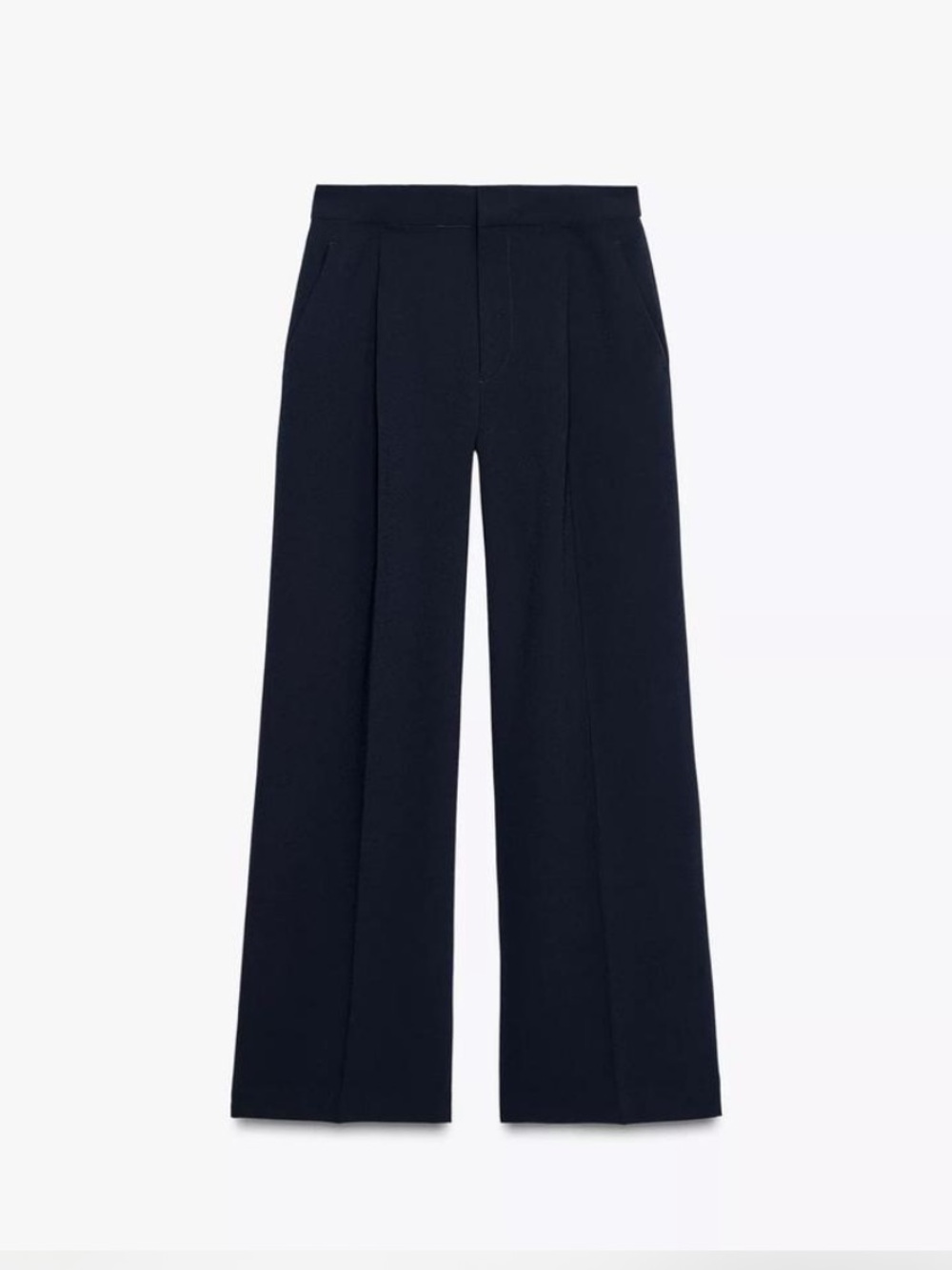 Zara Wide Leg Navy Trousers